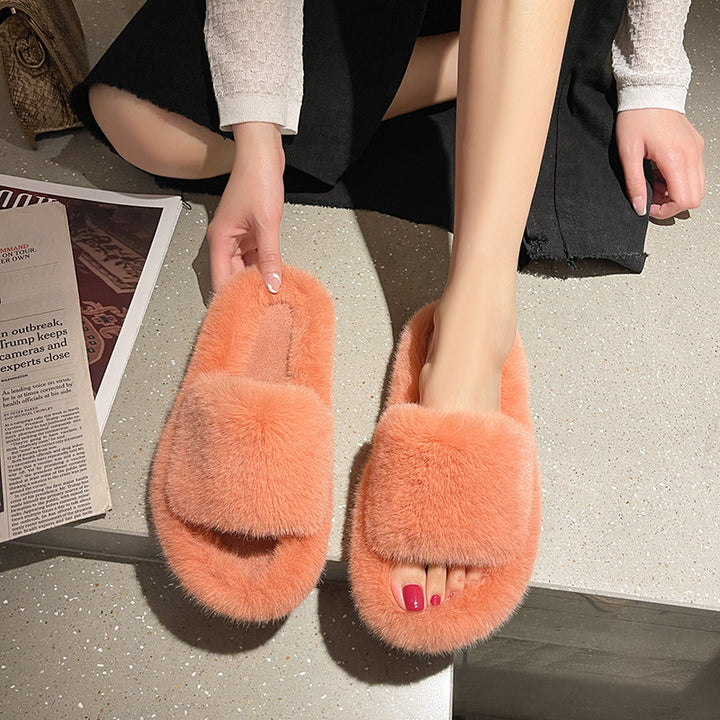 Dame Fluffy Hjemmesko med blødt Plys og ergonomisk Fodbed Stilla