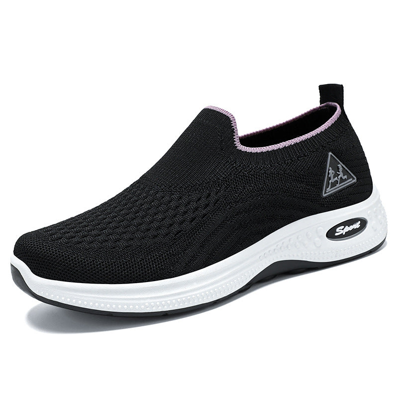 Dame Sporty Sneakers med elastisk strikket overflade Stilla