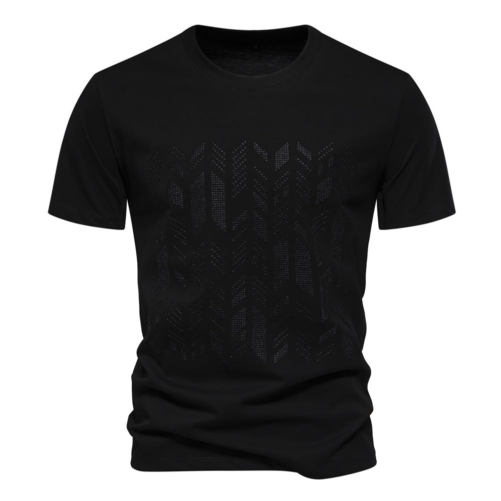 Herr T-Shirt med innovativt 3D-mønster Stilla