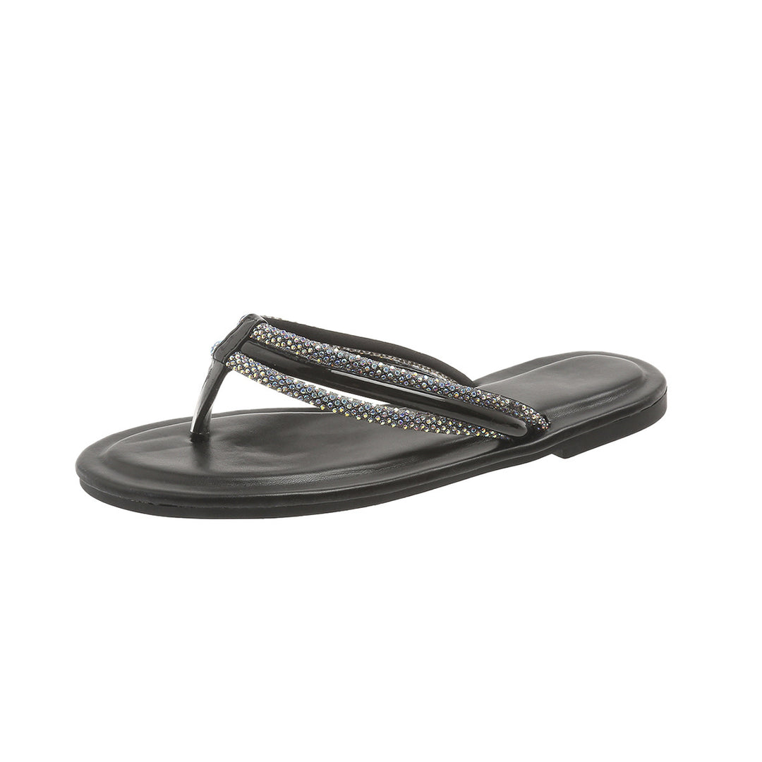 Dame flip-flops med funklende strass-detalje og fleksibel sål Stilla