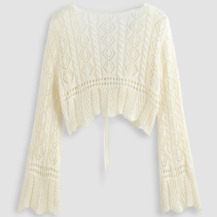 Femme Cropped Spids-Cardigan Stilla