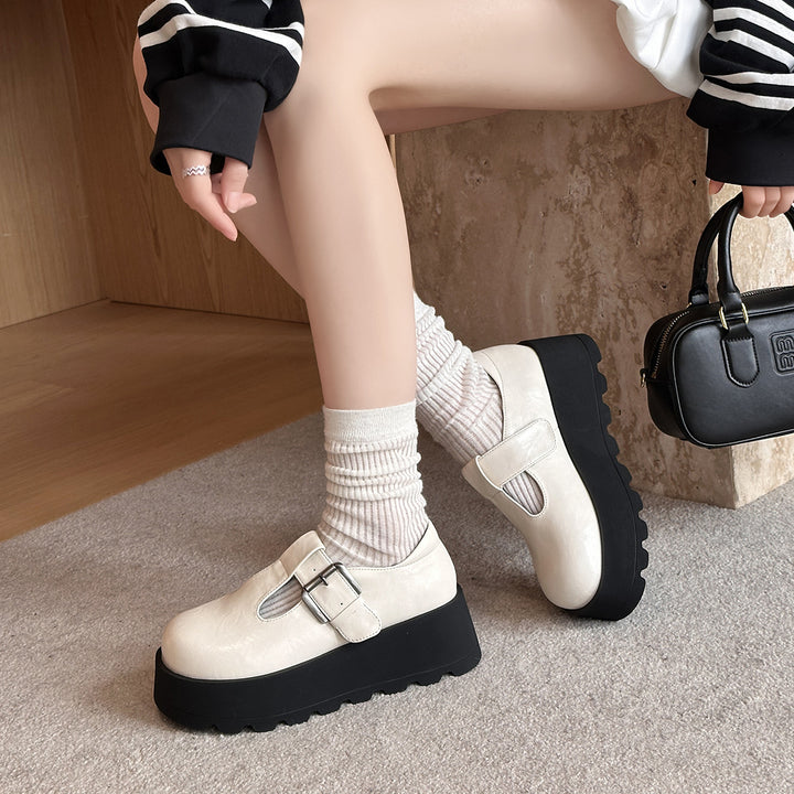 Femme Chunky T-Strop Mary Jane Sko Stilla