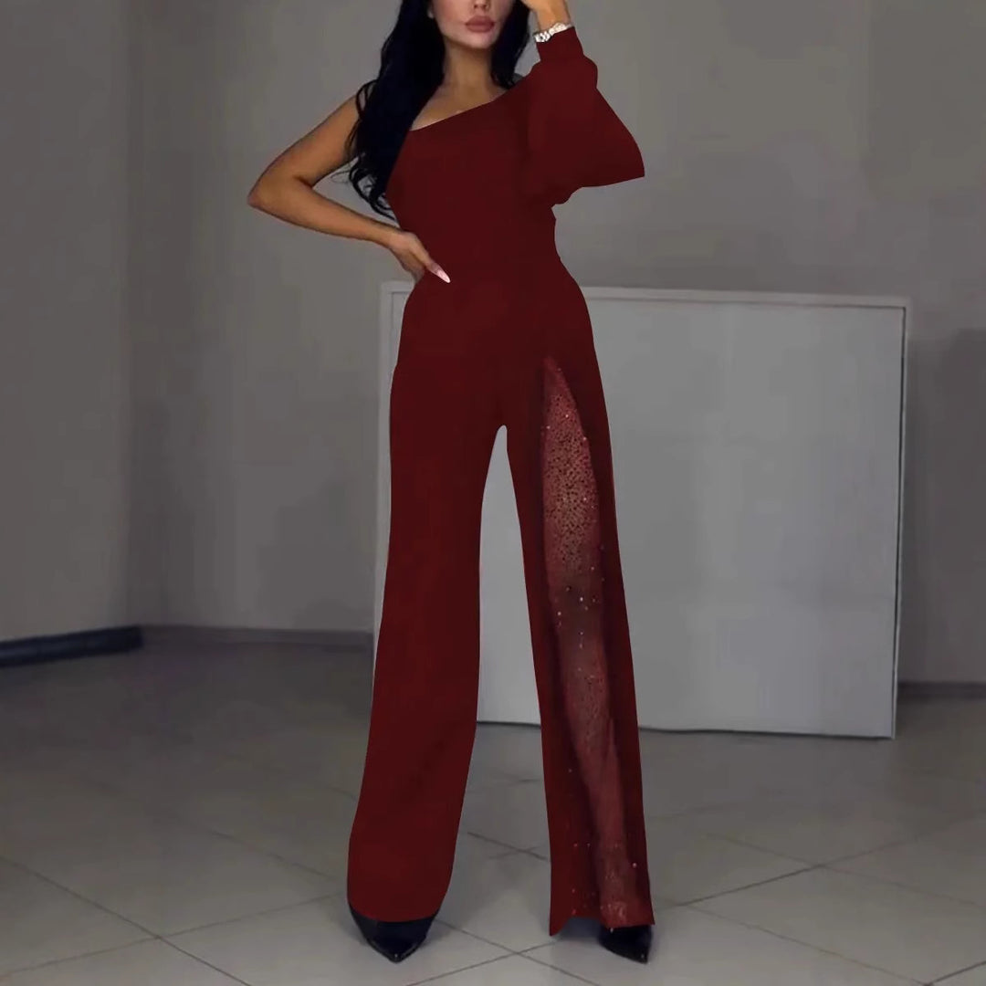 Dame Elegant Høj Slids Jumpsuit Stilla