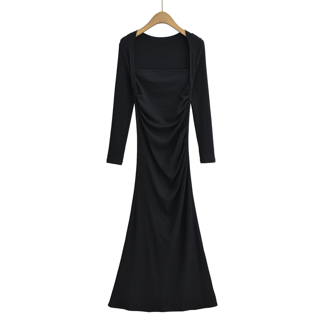 Dame Figurtilpasset Maxikjole med elegant Drapé-design Stilla