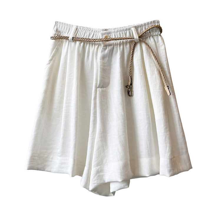 Dame casual shorts med elastisk liv og taljebånd Stilla