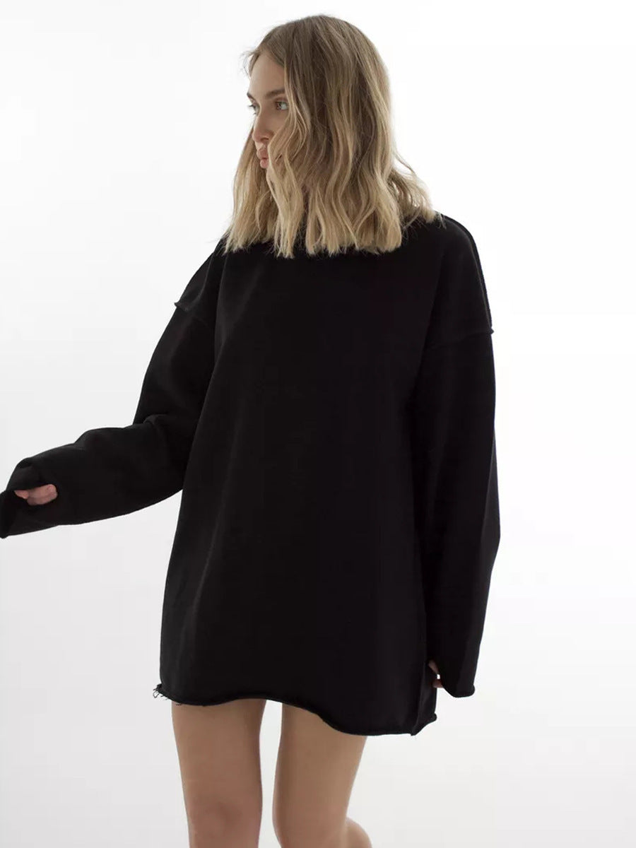 Kvinders afslappede oversized sweater med bred pasform og struktureret stof Skovae