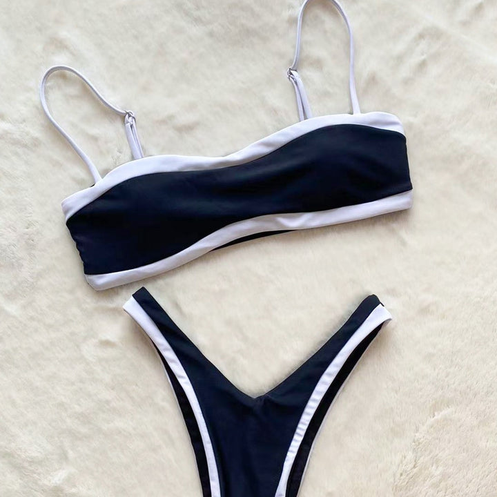 Dame Sporty bikini med elegant kontrast søm Stilla
