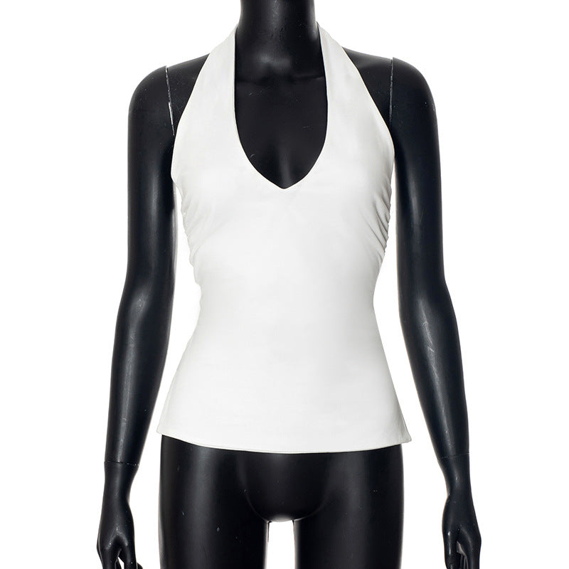 Femme Halter Neck Slim Fit Top Stilla