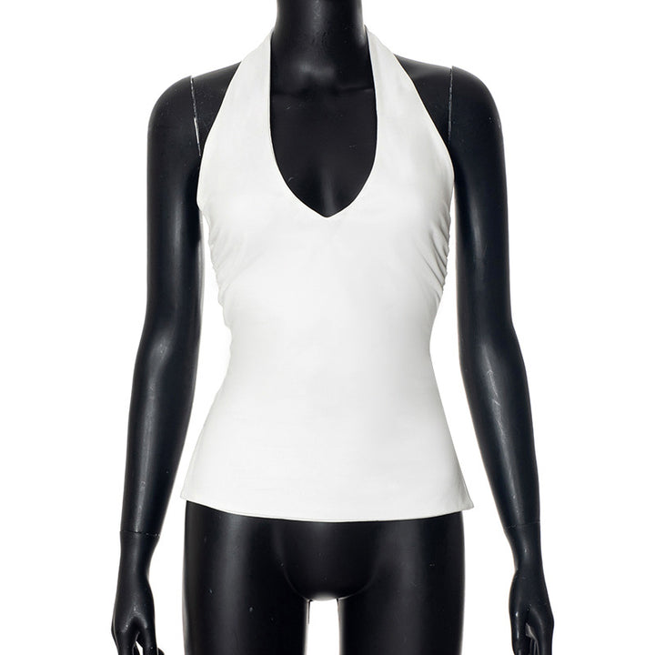 Femme Halter Neck Slim Fit Top Stilla