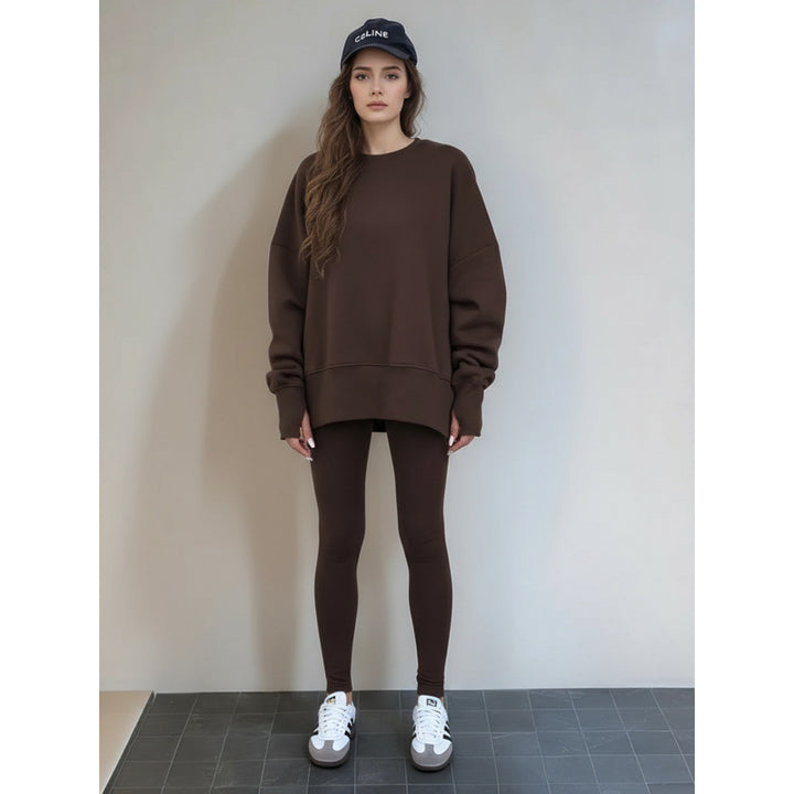 Damer hyggeligt sports sæt med løstsiddende sweatshirt og tætsiddende leggings Stilla
