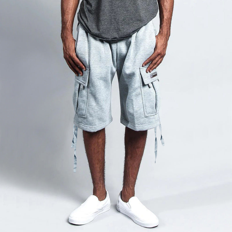 Herre cargo-shorts med praktiske lommer og elastisk talje Stilla
