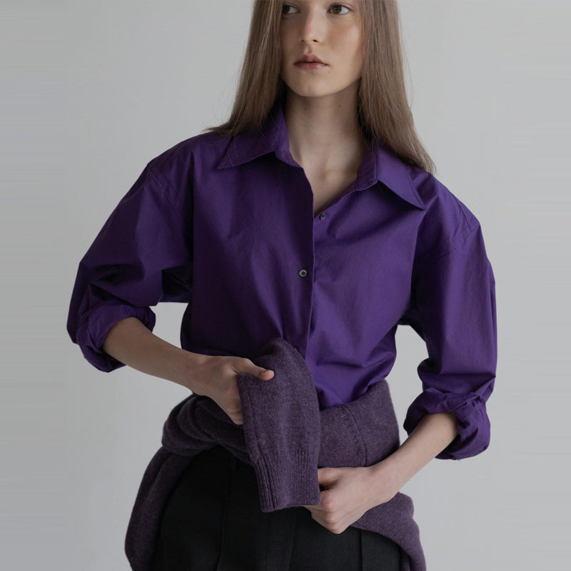 Dame Elegant Skjorte med oversized snit og moderne detaljer Stilla