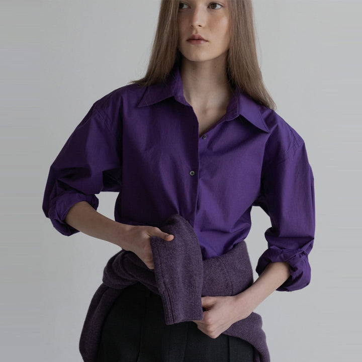 Dame Elegant Skjorte med oversized snit og moderne detaljer Stilla