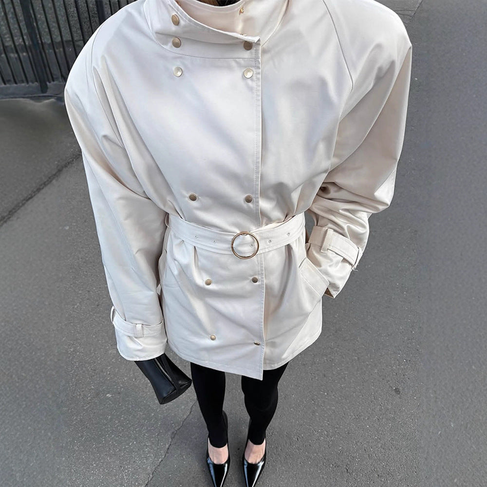 Dame oversized trenchcoat med dobbelt krave Stilla