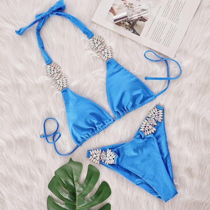 Dame-Bikini-sæt med rhinestones Stilla