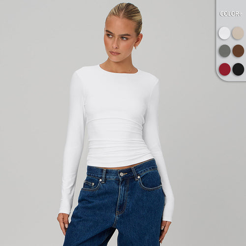 Dame longsleeve bodyshirt med figurskabende pasform og behagelig bærekomfort Stilla