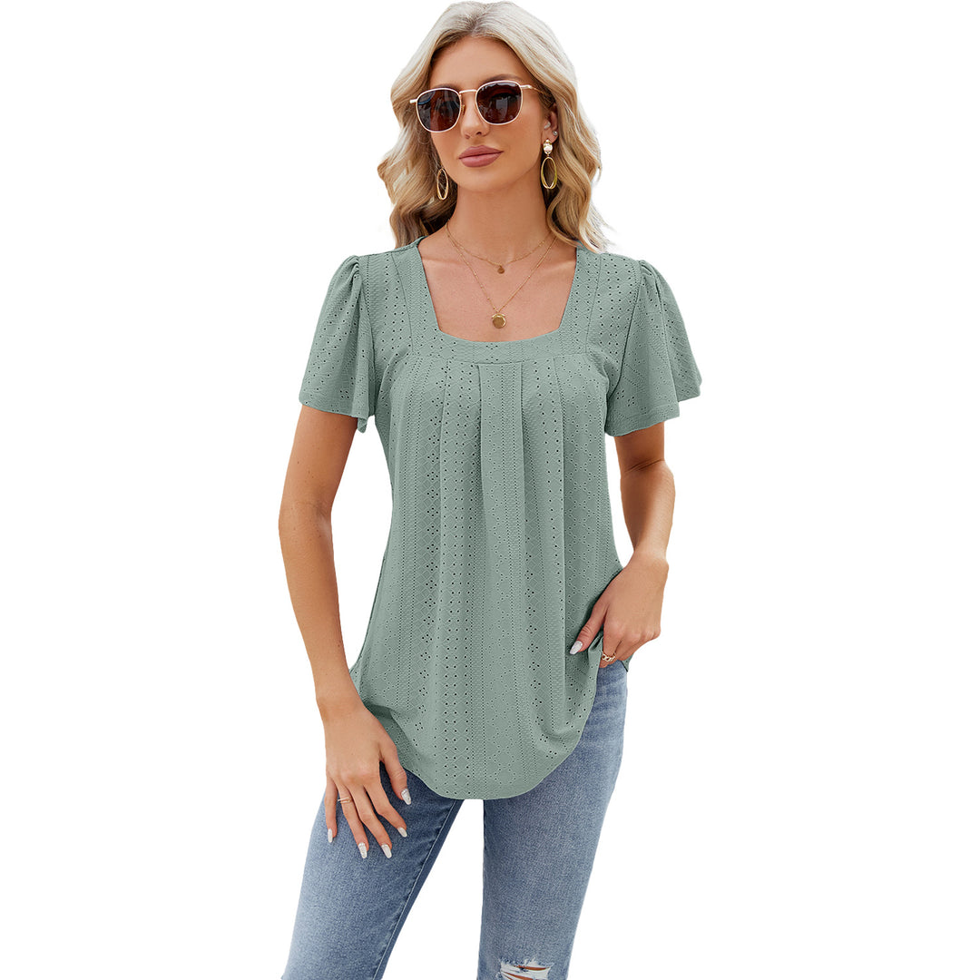 Damebluse med romantisk spidsmønster Stilla