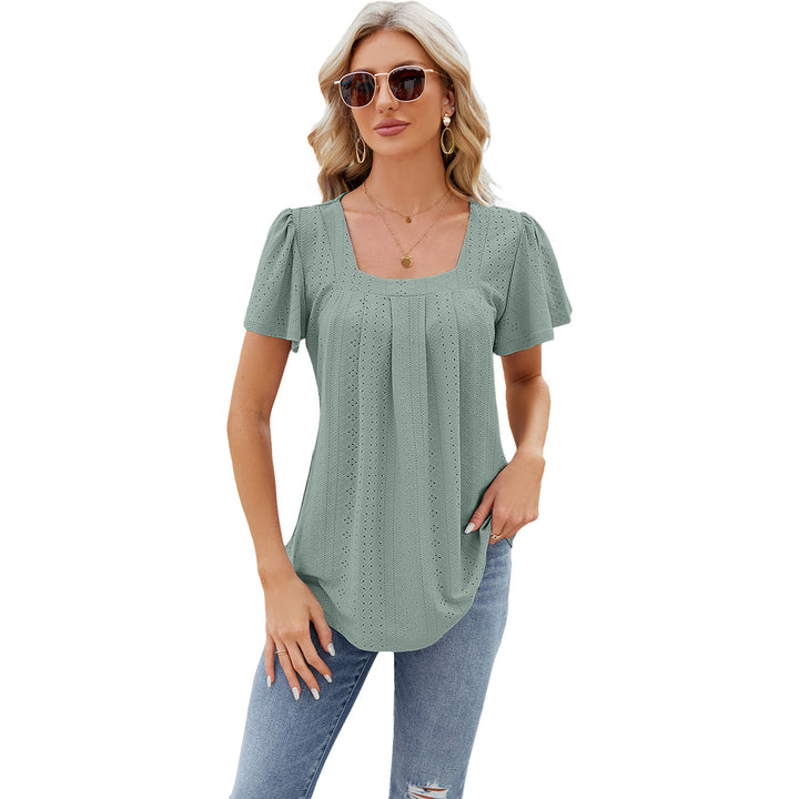 Damebluse med romantisk spidsmønster Stilla