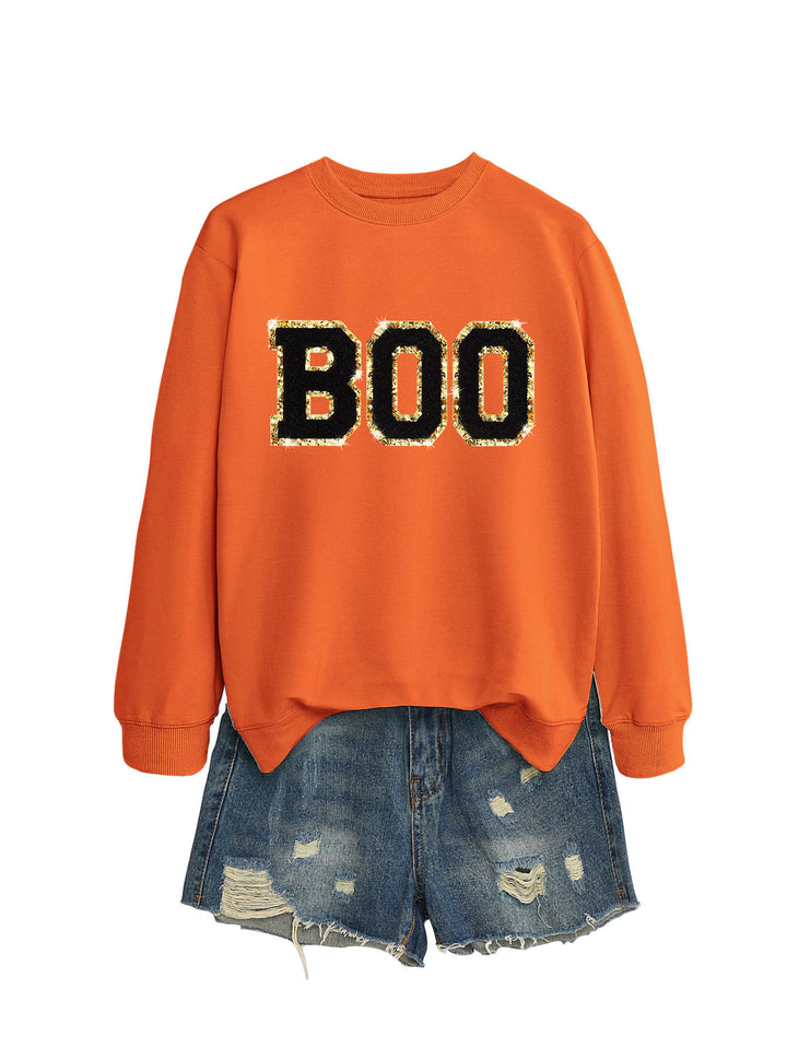 Dame sweatshirt med glitrende print Stilla
