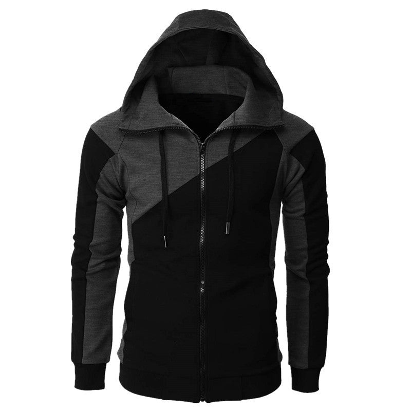 Herre sporty hoodie med moderne snit og farveblokdesign Stilla