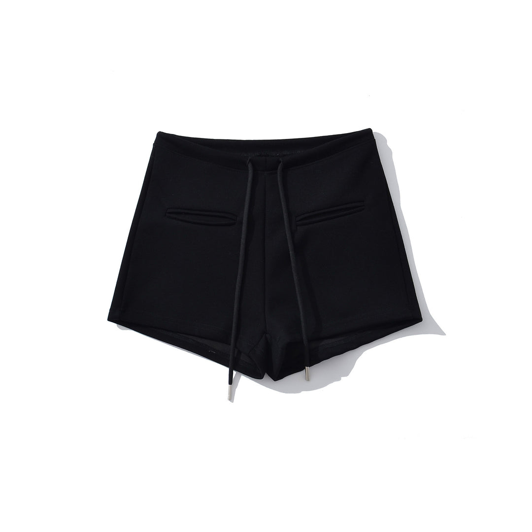 Dame Sportlige Højtaljede Shorts med elastisk talje og praktiske sidelommer Stilla