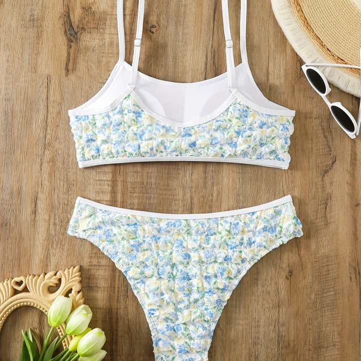 Dame Bikini-sæt med elegant blomsterdesign Skovae