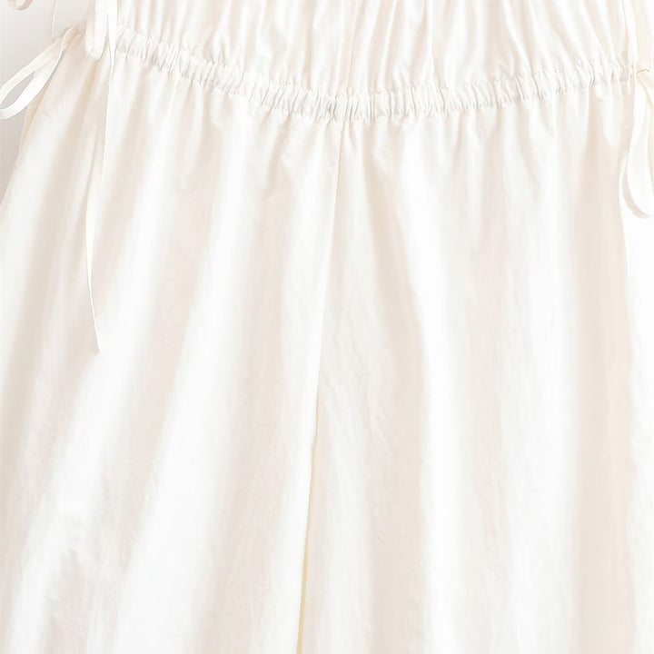 Dame bred culotte med elastisk talje og justerbar bånd