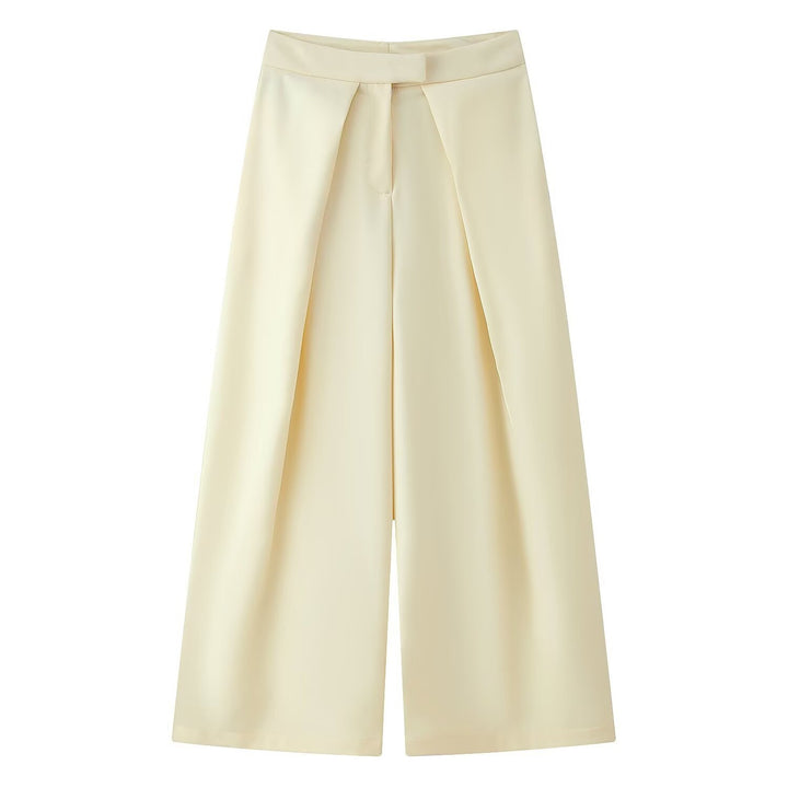 Kvinder bredt skåret culotte-bukser med elegante folder og høj talje Skovae