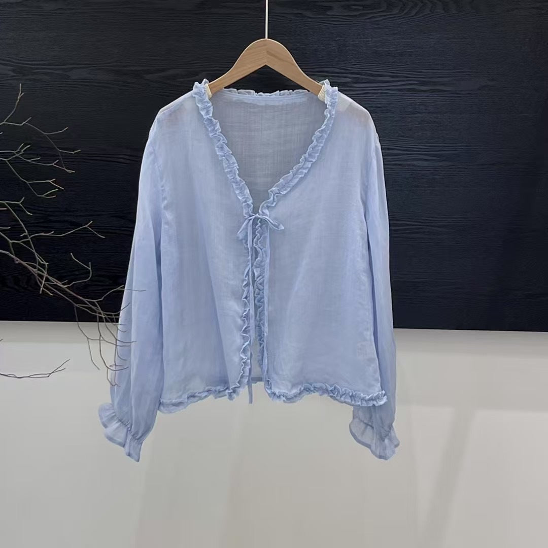 Femme Rynket let Bluse Stilla