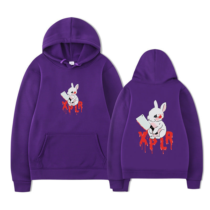 Kvinders hoodie med iøjnefaldende tegneserjemotiv og behagelig pasform Skovae