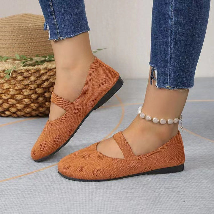 Dame Komfortable Ballerinas med elegant snit og justerbar rem Stilla