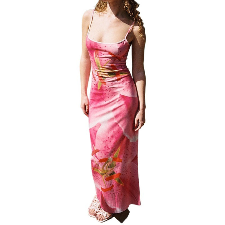 Dame Floral Maxi Slip Kjole Stilla
