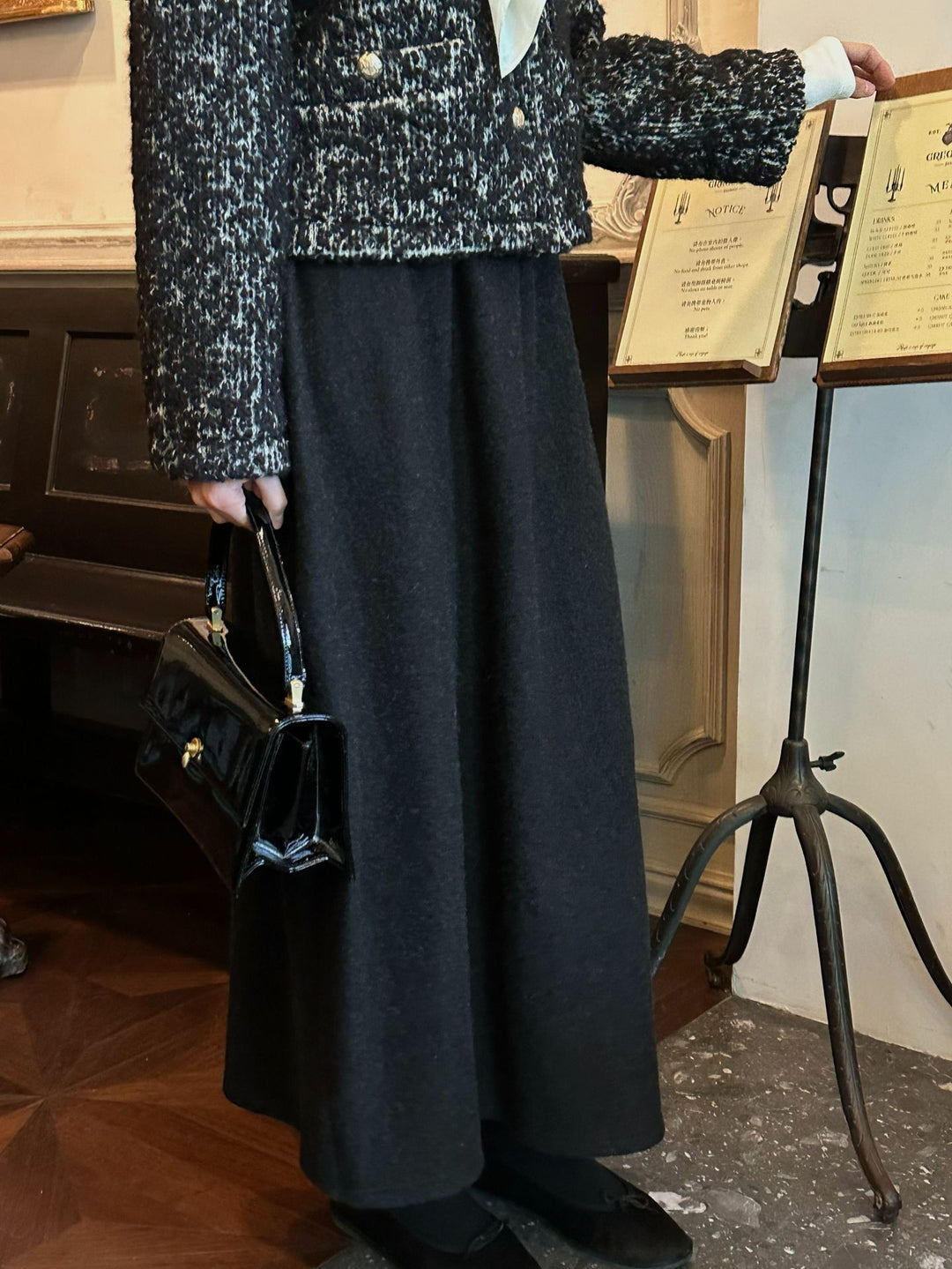 Dame elegant og stilfuld jakke i tweed-stil Stilla