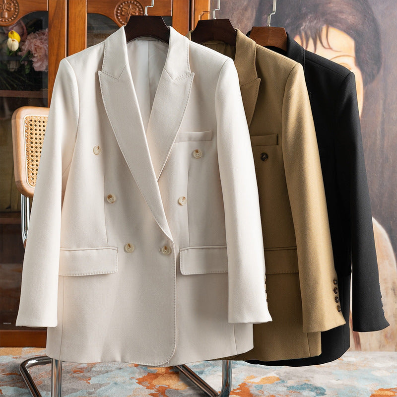 Damer Dobbeltlagd Blazer i uldblanding med struktureret design Stilla