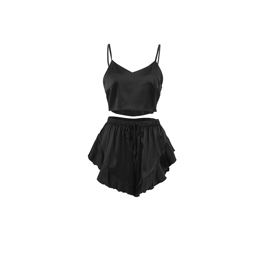Dame sæt bestående af afslappet cropped top og voluminøse shorts Stilla
