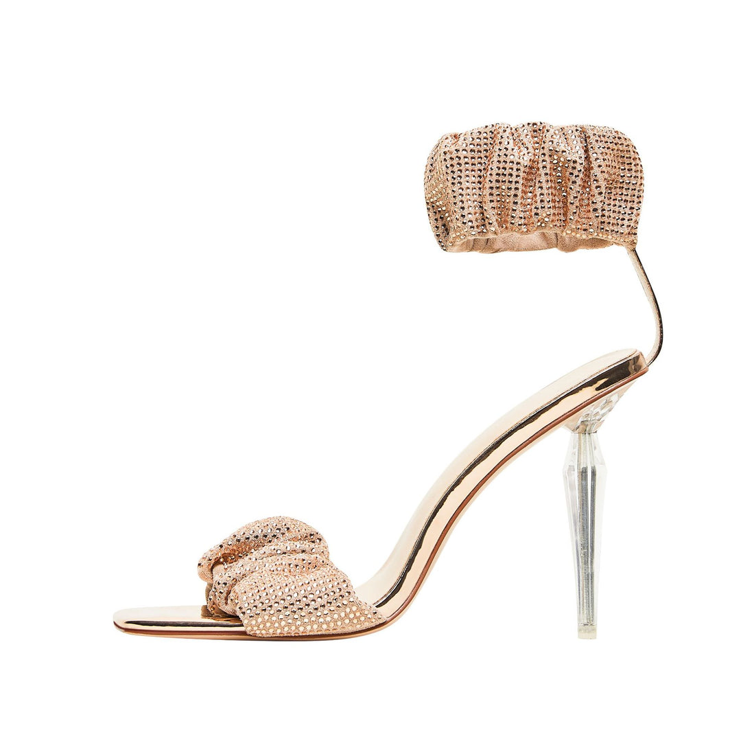 Femme Strappy Rhinestone-akkenterede Højhælede Sandaler Stilla