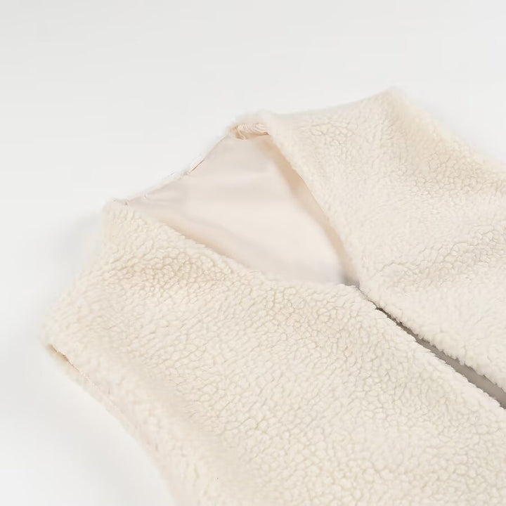 Femme Fleece Vest med Behagelig Struktur Stilla