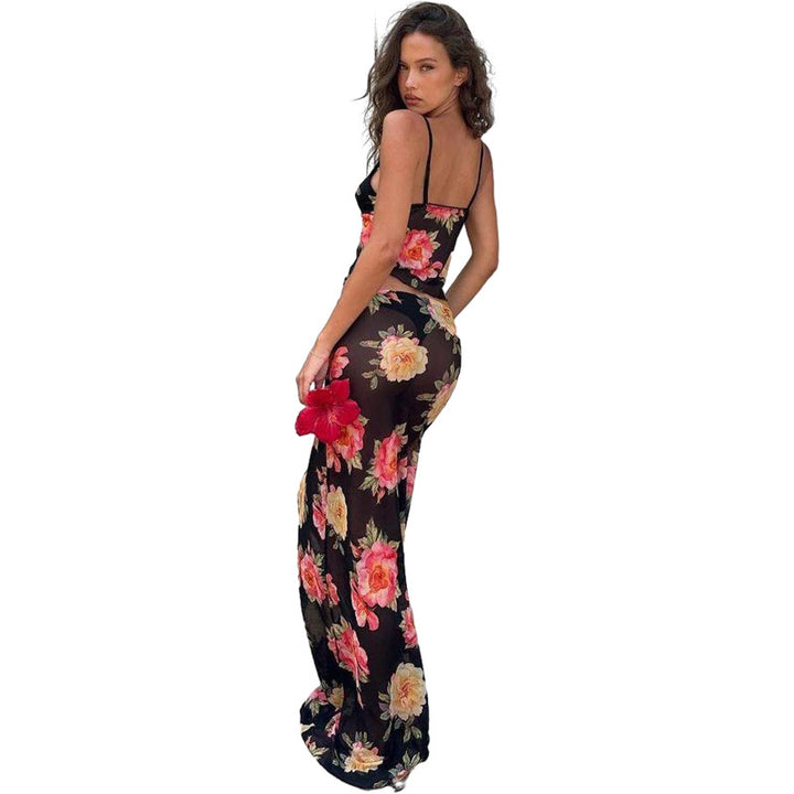Dame Langærmet sommertop med blomstret oversized design Skovae