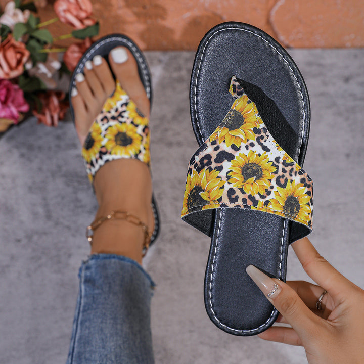 Dame Flip-Flops med moderigtigt denim-design og ergonomisk fodseng Stilla