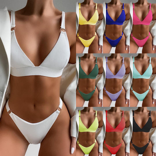 Dame triangel-bikini med moderne accenter Skovae