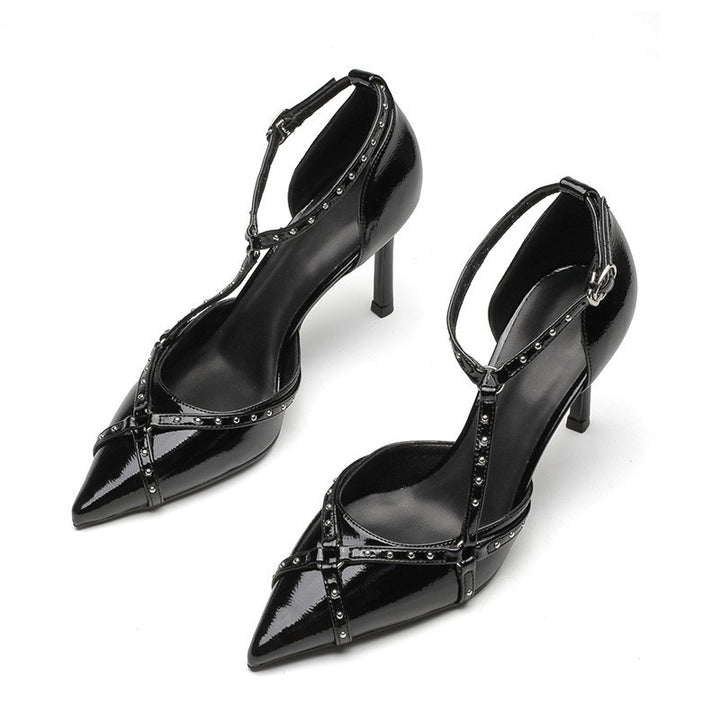 Dame Stiletto-højhælede sko med dekoreret rem-design og elegant snit Stilla