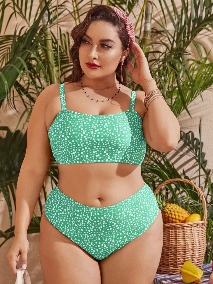 Dame Højskåret bikini med legende prikdesign Skovae
