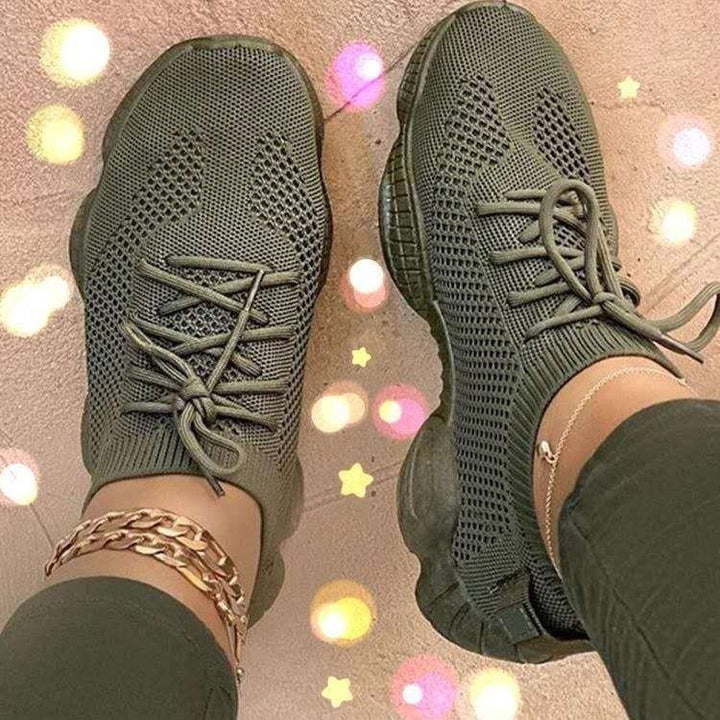 Dame Åndbare Sokkesneakers med elastisk sål og skridsikkert profil Stilla