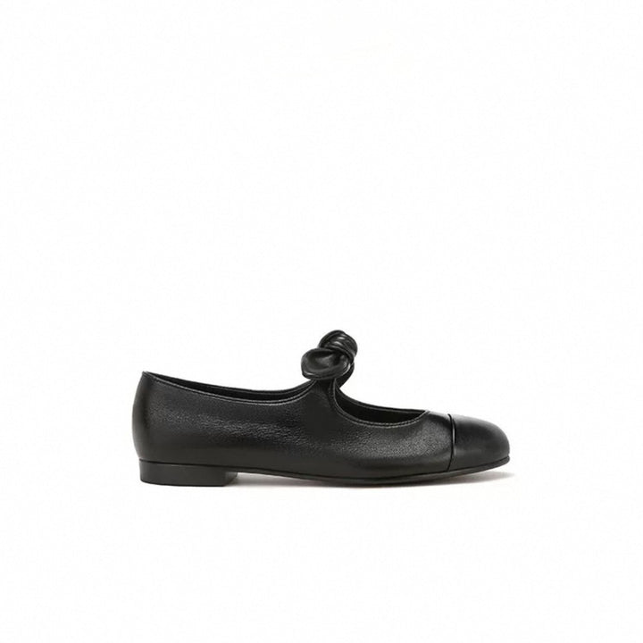 Femme Elegant Knude Detalje Ballerina Flad Stilla