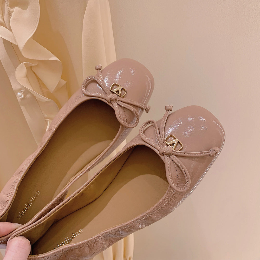 Dame Chic Sløjfe-Detail Balletflade Stilla 1749657868