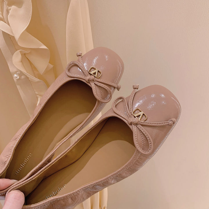 Dame Chic Sløjfe-Detail Balletflade Stilla 1749657868