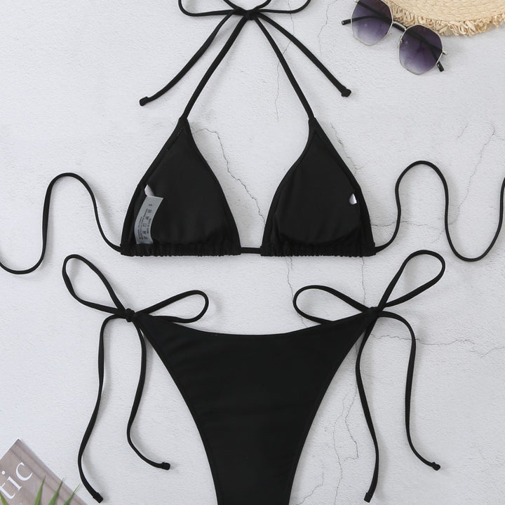 Dame bikini sæt med justerbare stropper og sideknuder Stilla