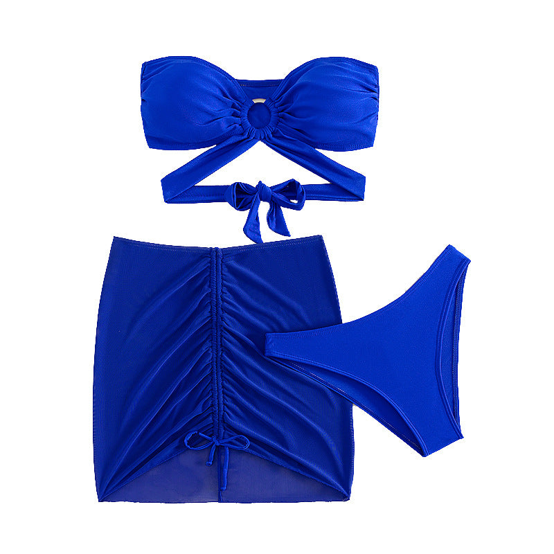 Dame Bandeau-bikini med legende indpakningsdesign Skovae