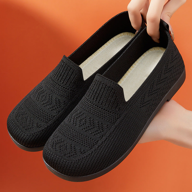 Dame Strik-Slipper med elastisk komfort og skridsikker sål Stilla