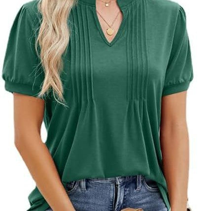 Dame stilfuld plisseret top Stilla